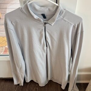 lululemon athletica Men's Light Gray Zip-Up Pullover
